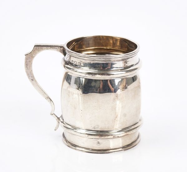 A silver mug