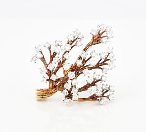 A  gold and diamond brooch