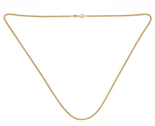 A gold neckchain detailed 750