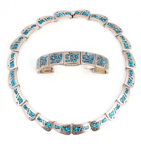 A Mexican bracelet and a collar necklace