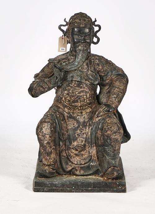 A BRONZE MODEL OF GENERAL GUAN YU