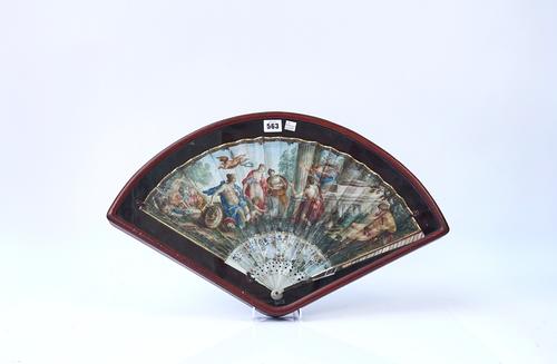 THE JUDGEMENT OF PARIS; A PAINTED FOLDING FAN