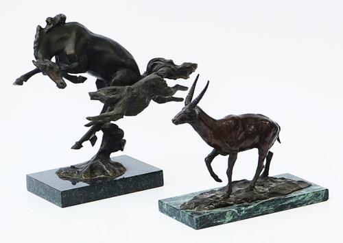 BRONZE SCULPTURE OF AN ANTELOPE (2)