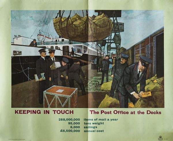 ADVERTISING POSTER; POST OFFICE AT THE DOCKS