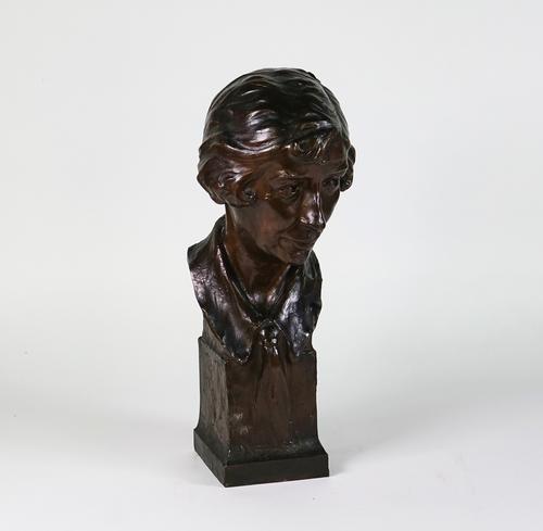 A BRONZE PORTRAIT BUST
