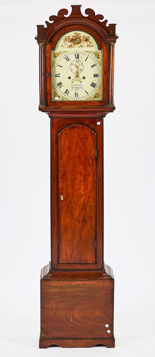 A GEORGE III OAK LONGCASE CLOCK