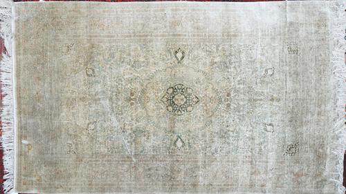 A silk Esfahan rug, Persian