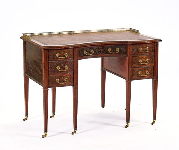 ‘EDWARDS & ROBERTS’; A MAHOGANY WRITING DESK