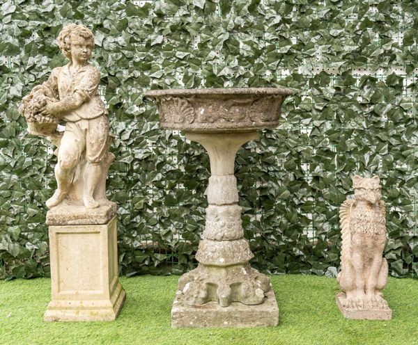 A RECONSTITUTED STONE JARDINIERE (3)