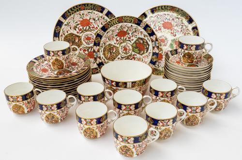 A ROYAL CROWN DERBY BONE-CHINA PART TEA SERVICE (40)