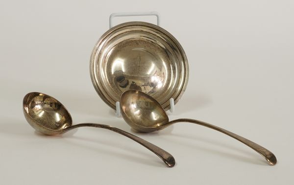 A GEORGE III SILVER  WINE FUNNEL STAND (3)