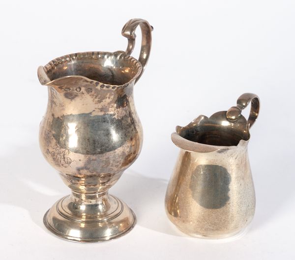 TWO SILVER CREAM JUGS (2)