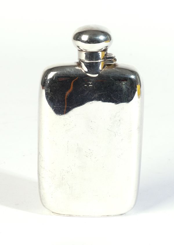 A SILVER SPIRIT HIP FLASK