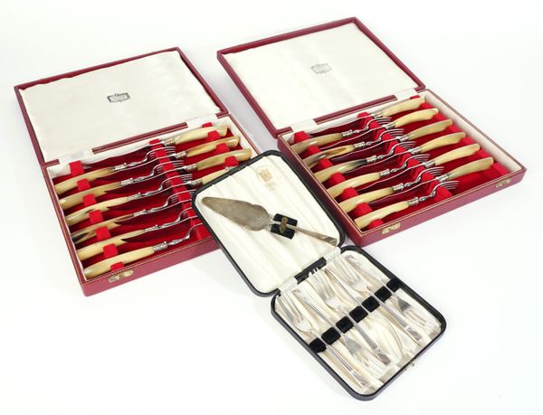 THREE CASED SETS OF FLATWARE (3)