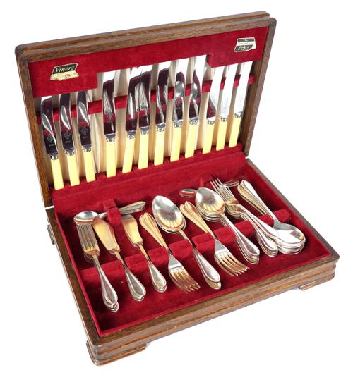 FOUR CASED SETS OF FLATWARE (4)