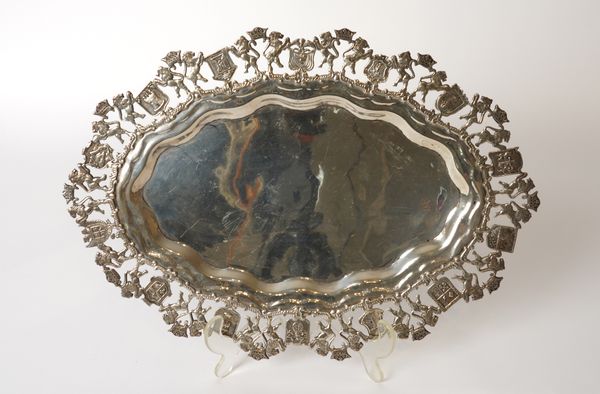 A EUROPEAN SHAPED OVAL TRAY