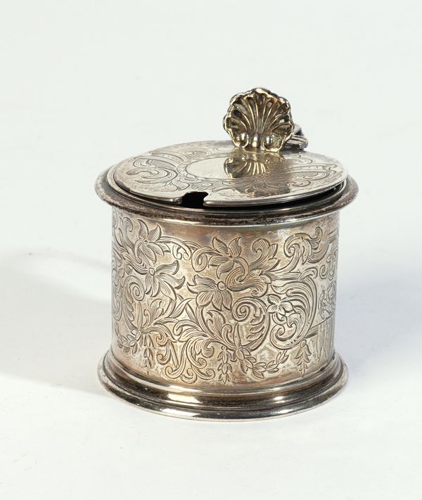 A VICTORIAN SILVER MUSTARD POT