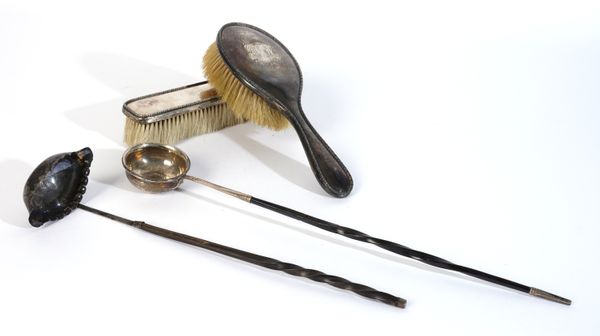 TWO BRUSHES AND TWO TODDY LADLES (4)