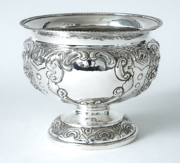 A LATE VICTORIAN SILVER BOWL