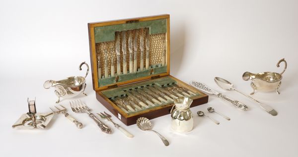 A COLLECTION OF SILVER-PLATED WARES (7)