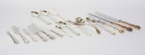 A LARGE SILVER PLATED FLATWARE SERVICE (QTY)