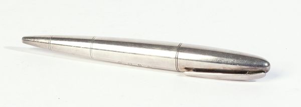 A DUNHILL SILVER CASED COMBINATION FOUNTAIN AND BALLPOINT PEN