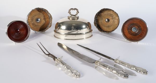 VARIOUS SILVER MOUNTED AND PLATED WARES (11)