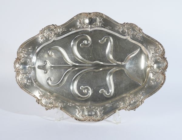 AN AMERICAN SILVER MEAT TRAY