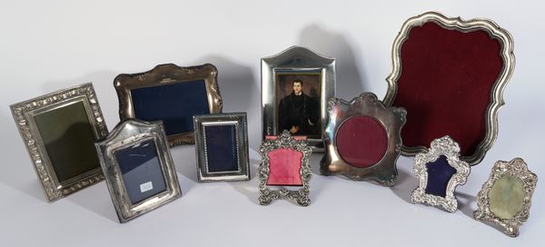 TEN SILVER MOUNTED PHOTOGRAPH FRAMES (10)