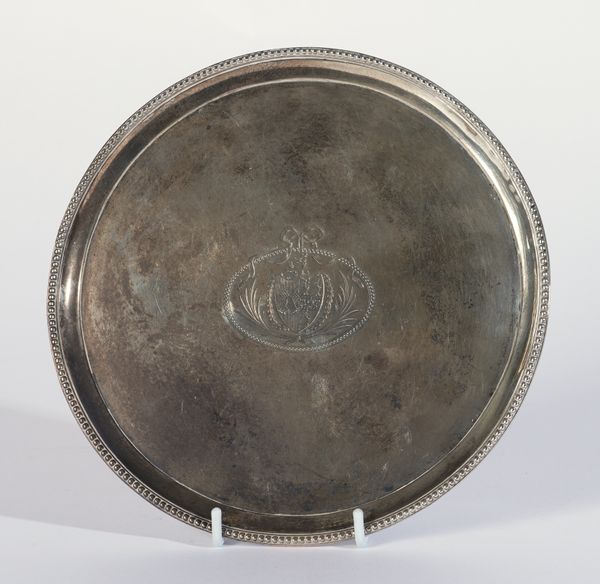 A GEORGE III SILVER SALVER