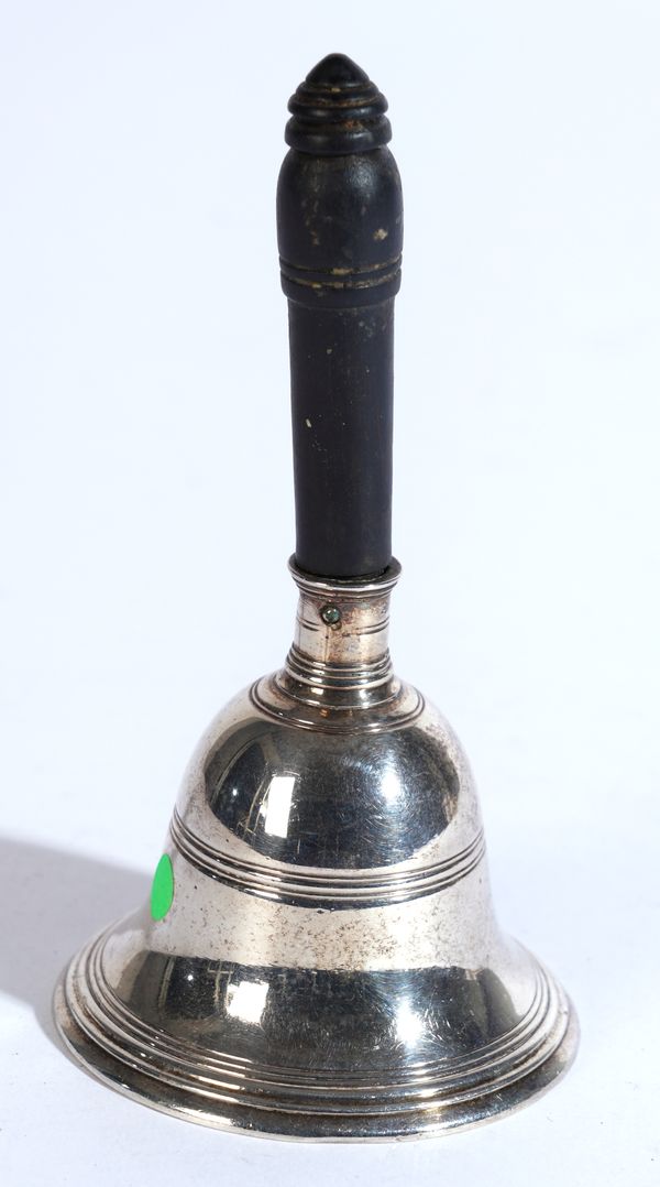 A GEORGE III SILVER BELL