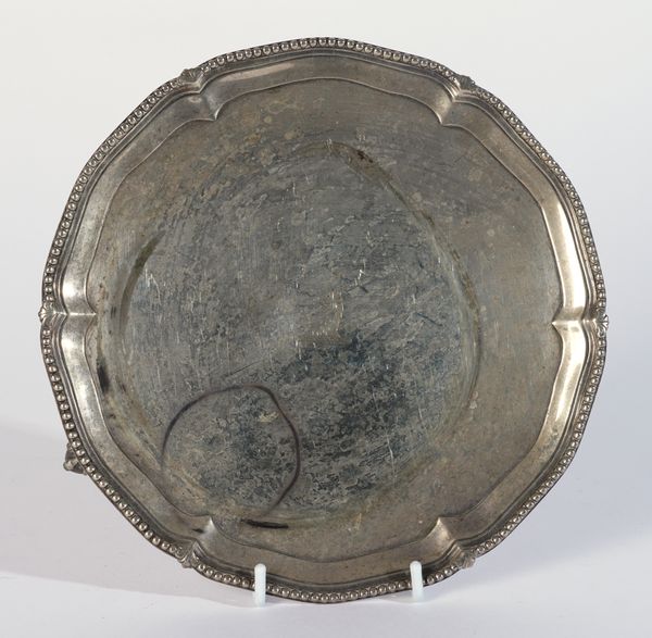 A GEORGE III SILVER SALVER