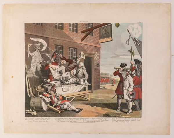 A LARGE FOLIO OF PRINTS INCLUDING, THE INVASION: FRANCE AND ENGLAND, AFTER WILLIAM HOGARTH (QUANTITY)