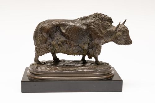 ISIDORE-JULES BONHEUR (FRENCH, 1827-1901); A BRONZE BISON OR ‘BISON BONASUS’