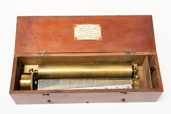 A SWISS MAHOGANY CASED MUSIC BOX NO. 6881