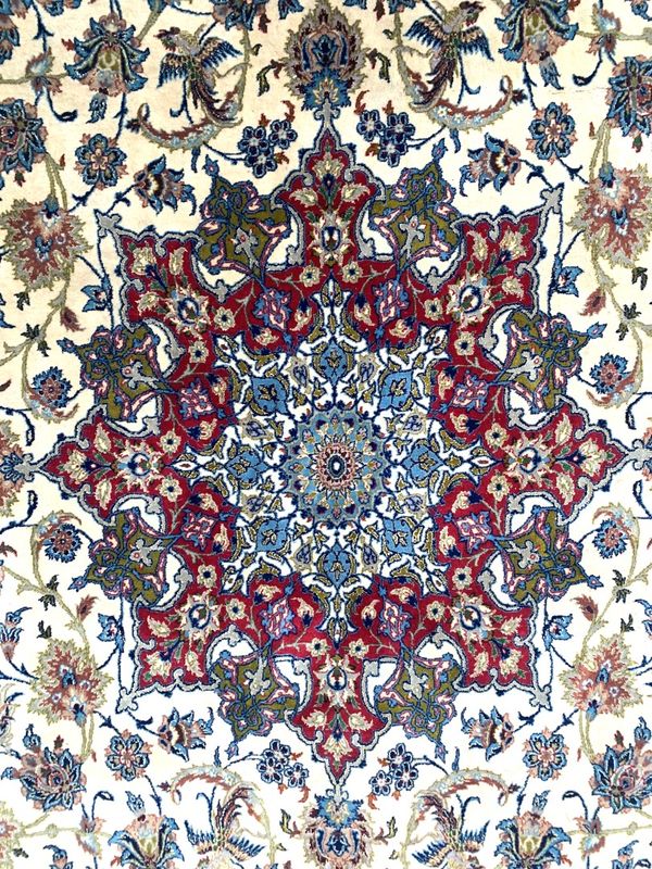 PART SILK ESFAHAN CARPET, PERSIAN