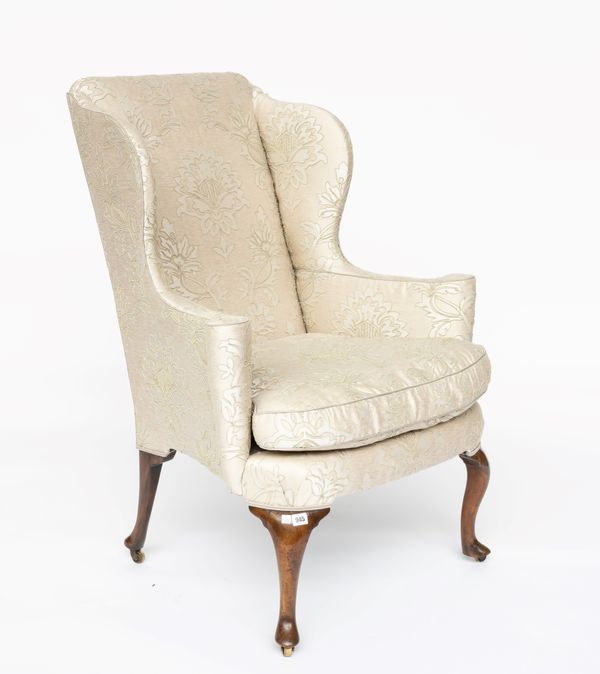 A MID-18TH CENTURY STYLE, WINGBACK ARMCHAIR