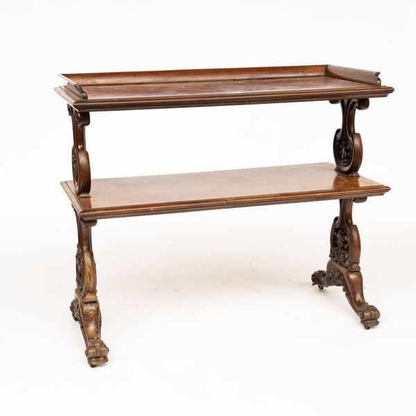 A VICTORIAN MAHOGANY TWO TIER BUFFET