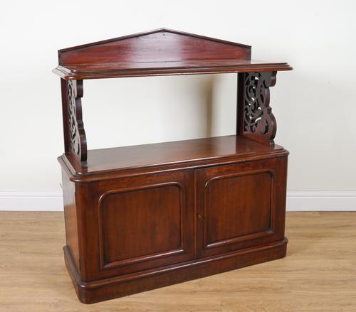 A VICTORIAN MAHOGANY SERVING BUFFET