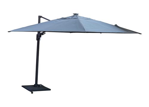 KINGDOM TEAK: A LARGE CANTILEVER GARDEN PARASOL