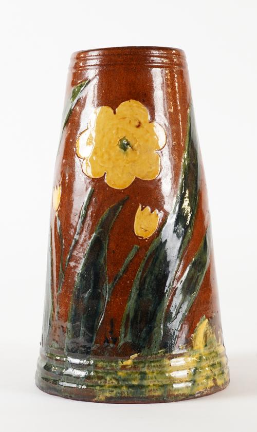 AN UNUSUAL EWENNY POTTERY VASE