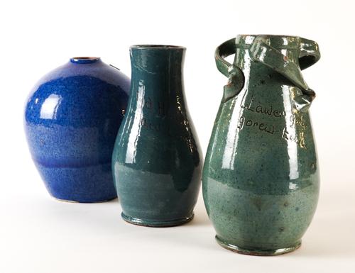 To collect 11.7.23 * THREE EWENNY POTTERY VASES (3)