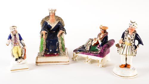 FOUR STAFFORDSHIRE FIGURES (4)