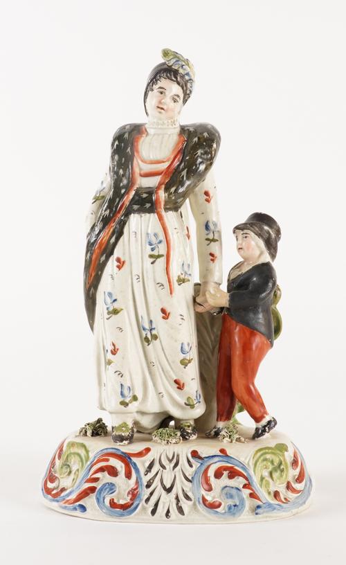 A PEARLWARE GROUP EMBLEMATIC OF WINTER