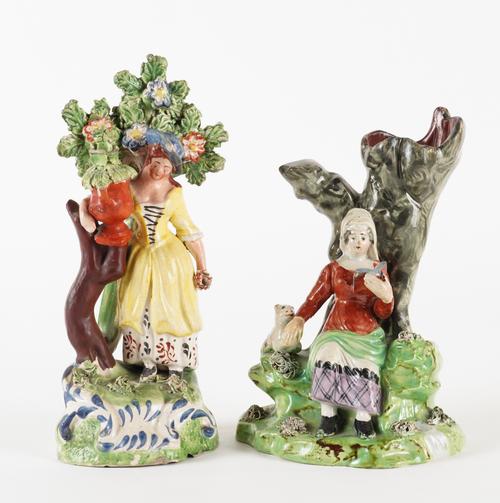 A WALTON PEARLWARE SPILL VASE