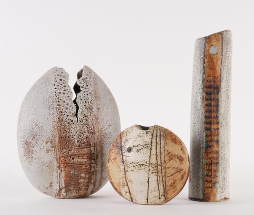 ALAN WALLWORK (1931-2019) THREE STONEWARE VASES