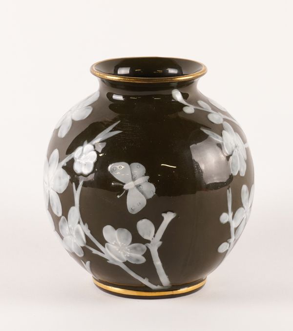 A GEORGE JONES PATE-SUR-PATE VASE