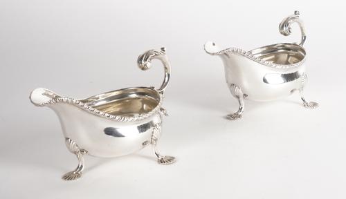 A PAIR OF VICTORIAN SILVER SAUCEBOATS