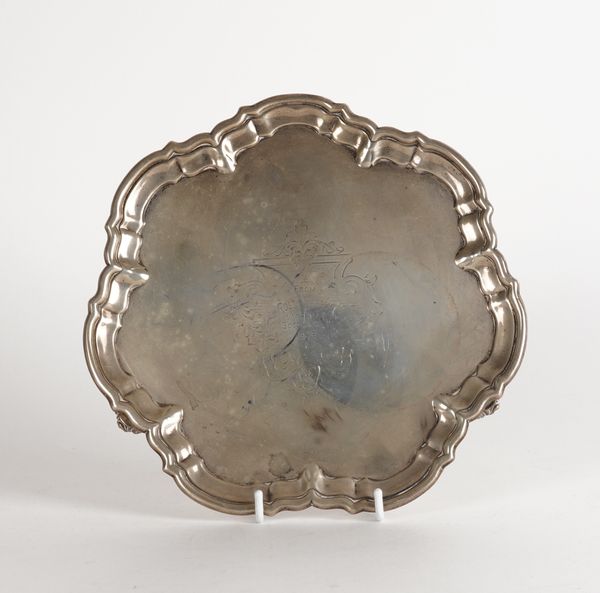 A LATE VICTORIAN SILVER SALVER