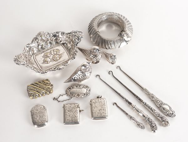 SILVER, FOREIGN AND PLATED WARES (14)